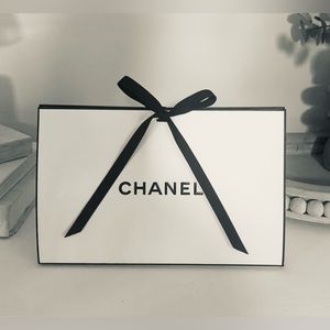 Authentic CHANEL Empty Gift Box with Ribbon